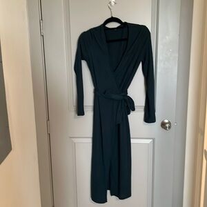 NWOT SHEIN dark teal wrap dress size L 8/10
